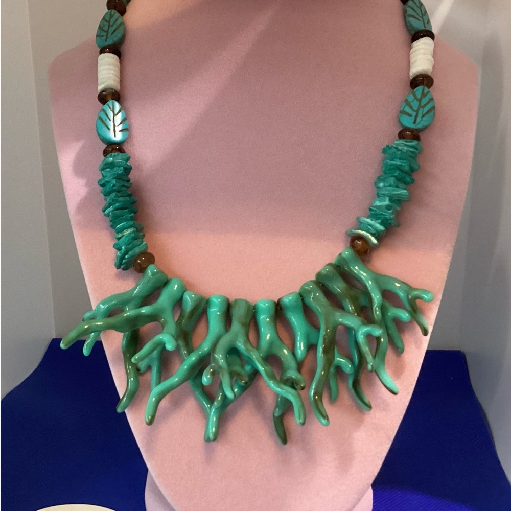 Turquoise Branch Necklace Set